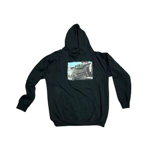 Star Wars Mad Engine Black Baby Yoda Grogu Hoodie, Large